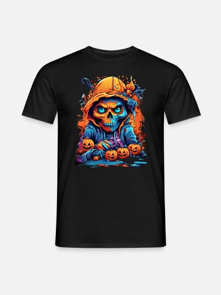 Modèle vierge de crâne d’Halloween 5.0 - T-shirt homme - noir