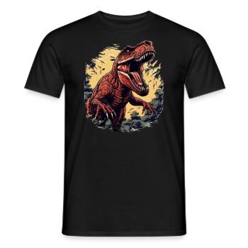 Dinosaurier Dino Fossil Carnivor Herbivor T-Rex - Männer T-Shirt - Schwarz - Vorne - AI Model Male 178 light (178cm)