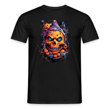 Halloween Skull Blankovorlage 7.0 - Männer T-Shirt - Schwarz - Vorne - AI Model Male 178 light (178cm)