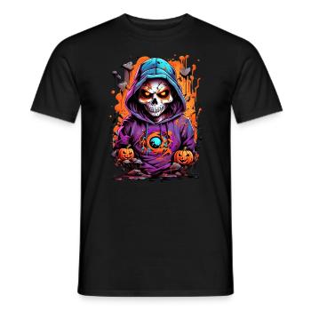 Halloween Skull Blankovorlage 9.0 - Männer T-Shirt - Schwarz - Vorne - AI Model Male 178 light (178cm)