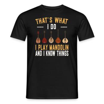 C’est ce que je fais je joue mandoline - Mandoline - T-shirt homme - noir - Devant - AI Model Male 178 light (178cm)