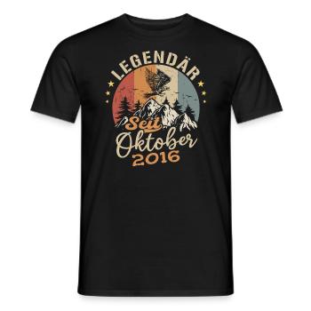 Legendär seit Oktober 2016 - 2016 - Männer T-Shirt - Schwarz - Vorne - AI Model Male 178 light (178cm)