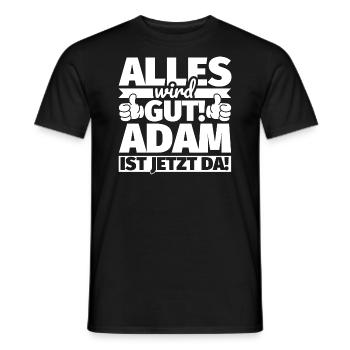 Adam Vorname Geschenk lustiger Spruch - Männer T-Shirt - Schwarz - Vorne - AI Model Male 178 light (178cm)