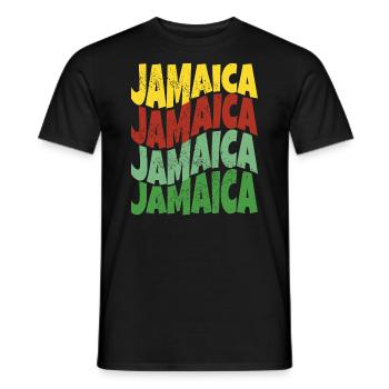 Schöne Souvenir-Geschenkidee aus Jamaika - Männer T-Shirt - Schwarz - Vorne - AI Model Male 178 light (178cm)