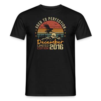 Die Legenden wurden im Dezember 2016 - 2016 geboren - Männer T-Shirt - Schwarz - Vorne - AI Model Male 178 light (178cm)