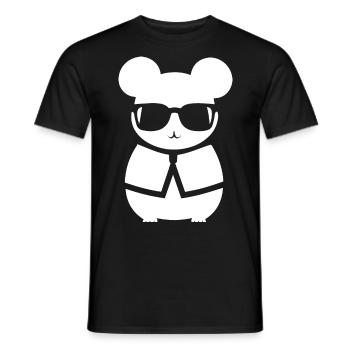 Lustiger Hamster mit Sonnenbrille Hamster - Männer T-Shirt - Schwarz - Vorne - AI Model Male 178 light (178cm)
