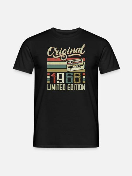 Jahrgang 1968 Retro 1968 Geburtstagsgeschenk - Männer T-Shirt - Schwarz