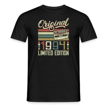 Vintage 1994 Cadeau D'anniversaire Rétro 1994 - T-shirt homme - noir - Devant - AI Model Male 178 light (178cm)