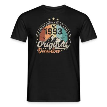 Décembre 1993 Cadeau Anniversaire - Decembre 1993 - T-shirt homme - noir - Devant - AI Model Male 178 light (178cm)