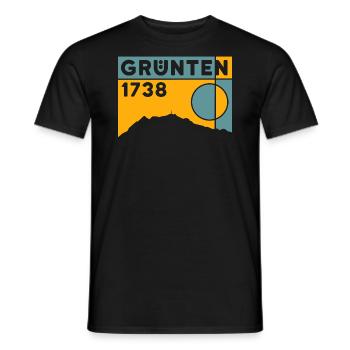 Grünten Crossing Randonnée Randonnée Souvenirs - T-shirt homme - noir - Devant - AI Model Male 178 light (178cm)