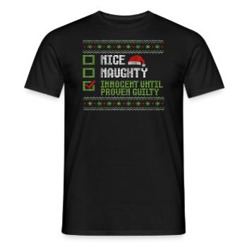 Weihnachten Xmas Spruch Humor Lustig Witzig - Männer T-Shirt - Schwarz - Vorne - AI Model Male 178 light (178cm)
