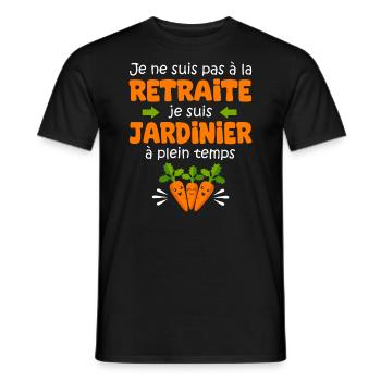 Jardinage Cadeau Hommes Jardinier Retraite Jardin - T-shirt homme - noir - Devant - AI Model Male 178 light (178cm)