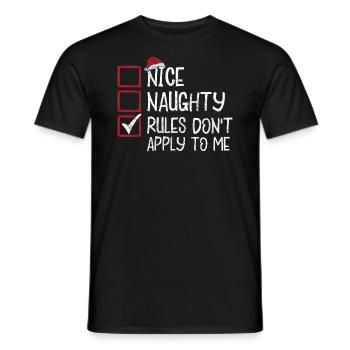 Christmas Xmas Saying Humor Funny Witty - Men's T-Shirt - black - Front - AI Model Male 178 light (178cm)