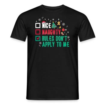 Christmas Xmas Saying Humor Funny Witty - Men's T-Shirt - black - Front - AI Model Male 178 light (178cm)