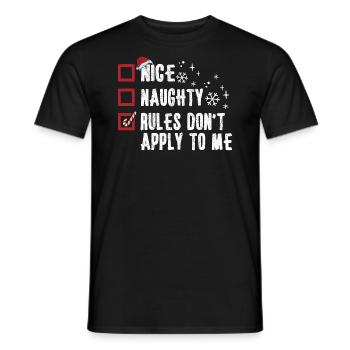 Christmas Xmas Saying Humor Funny Witty - Men's T-Shirt - black - Front - AI Model Male 178 light (178cm)