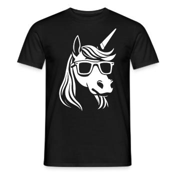 Lustige Katze mit Sonnenbrille Kätzchen Sonnenbrille Katzen - Männer T-Shirt - Schwarz - Vorne - AI Model Male 178 light (178cm)