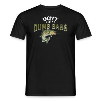 Idée cadeau de pêcheur à la ligne Don’t Be A Dumb Bass - T-shirt homme - noir - Devant - AI Model Male 178 light (178cm)