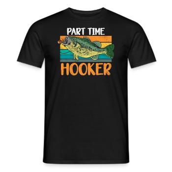 Angler Angeln Fischen Fischer Geschenkidee Humor - Männer T-Shirt - Schwarz - Vorne - AI Model Male 178 light (178cm)