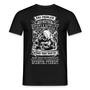 Lustiges Wikinger Sprüche Shirt - Männer T-Shirt - Schwarz - Vorne - AI Model Male 178 light (178cm)