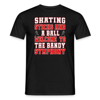 Skating Sticks and a Ball - Bandy Player - Männer T-Shirt - Schwarz - Vorne - AI Model Male 178 light (178cm)