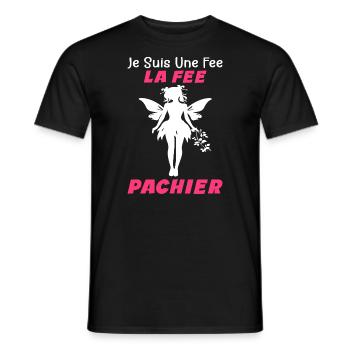 Je Suis Une Fee La Fee Pachier - Humour Cadeau - T-shirt homme - noir - Devant - AI Model Male 178 light (178cm)