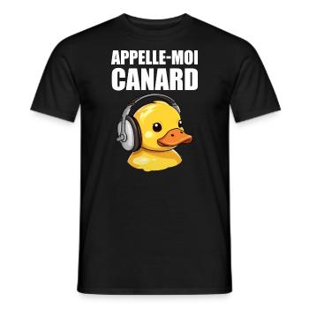 Appelle-moi Canard - T-shirt homme - noir - Devant - AI Model Male 178 light (178cm)