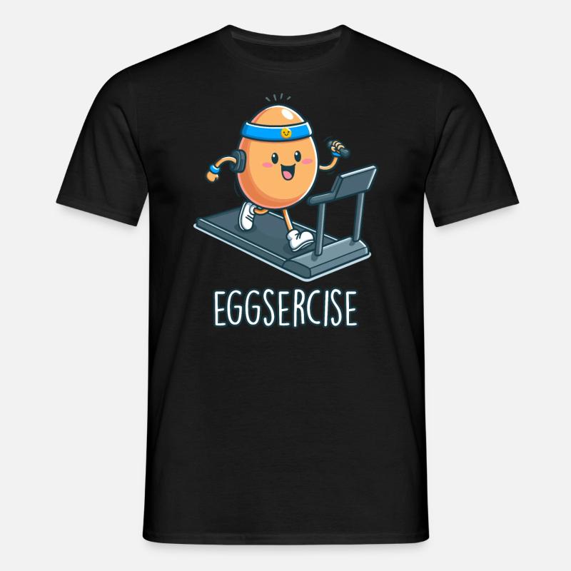 Eggsercise - Men's T-Shirt - black