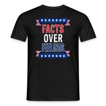 Facts over Feelings - US Elections 2024 USA Elections - Men's T-Shirt - black - Front - AI Model Male 178 light (178cm)