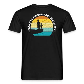 Angeln Angler Vater Sohn Dad's Fishing Buddy - Männer T-Shirt - Schwarz - Vorne - AI Model Male 178 light (178cm)