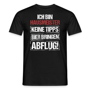 I'm a caretaker - bring beer and take off - Men's T-Shirt - black - Front - AI Model Male 178 light (178cm)