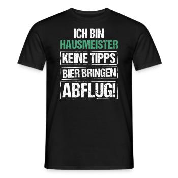 I'm a caretaker - bring beer and take off - Men's T-Shirt - black - Front - AI Model Male 178 light (178cm)