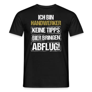 Je suis un artisan - apporte de la bière et décolle - T-shirt homme - noir - Devant - AI Model Male 178 light (178cm)