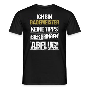 Je suis sauveteur - apporte de la bière et décolle - T-shirt homme - noir - Devant - AI Model Male 178 light (178cm)