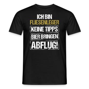 Je suis carreleur - apporte de la bière et décolle - T-shirt homme - noir - Devant - AI Model Male 178 light (178cm)
