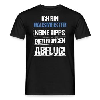 I'm a caretaker - bring beer and take off - Men's T-Shirt - black - Front - AI Model Male 178 light (178cm)