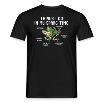 Pêche Pêche à la ligne Ce que je fais pendant mon temps libre - T-shirt homme - noir - Devant - AI Model Male 178 light (178cm)
