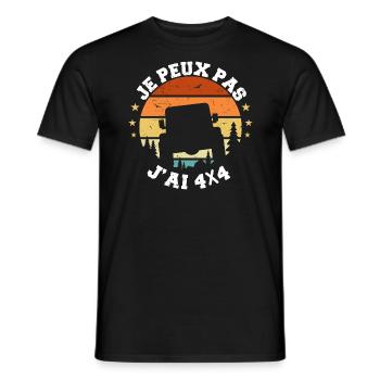 4x4 - Ich kann nicht Ich habe 4X4 - 4X4 Humor - Männer T-Shirt - Schwarz - Vorne - AI Model Male 178 light (178cm)