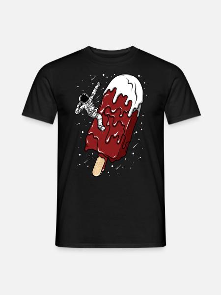 Astronaute -Batonnet glace chocolat - Humoristique - T-shirt homme - noir