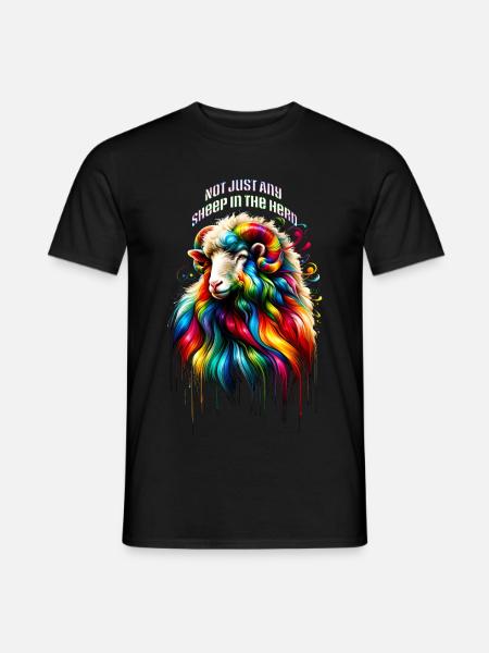 Nicht irgendein Schaf in der Herde - Männer T-Shirt - Schwarz