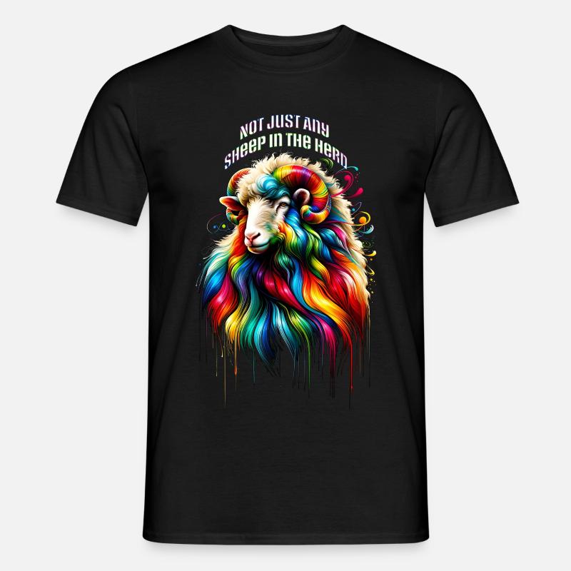Nicht irgendein Schaf in der Herde - Männer T-Shirt - Schwarz