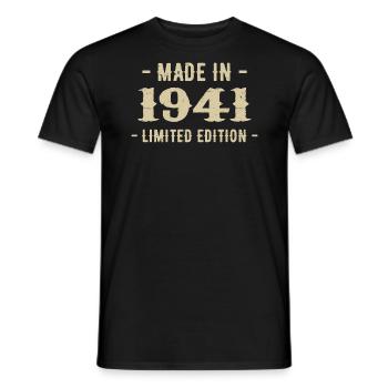 Vintage 1941 Édition Limitée Cadeau 1941 - T-shirt homme - noir - Devant - AI Model Male 178 light (178cm)