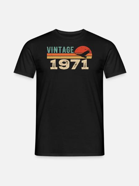 Vintage 1971 Cadeau D'anniversaire 1971 Retro 1971 - T-shirt homme - noir