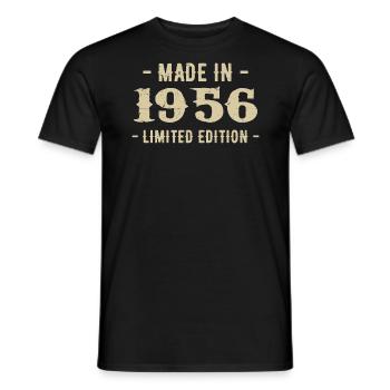 Jahrgang 1956 Geschenk in limitierter Auflage 1956 - Männer T-Shirt - Schwarz - Vorne - AI Model Male 178 light (178cm)