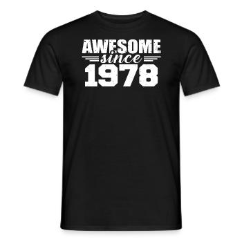 Né en 1978 Vintage Cadeau Anniversaire Rétro 1978 - T-shirt homme - noir - Devant - AI Model Male 178 light (178cm)
