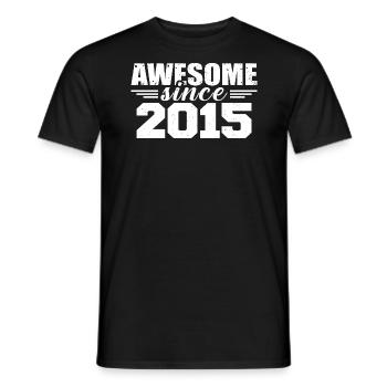 Né en 2015 Vintage Cadeau Anniversaire Rétro 2015 - T-shirt homme - noir - Devant - AI Model Male 178 light (178cm)