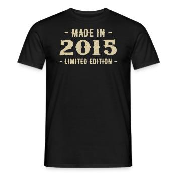 Vintage 2015 Édition Limitée Cadeau 2015 - T-shirt homme - noir - Devant - AI Model Male 178 light (178cm)