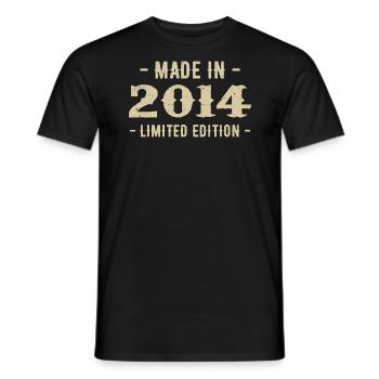 Vintage 2014 Édition Limitée Cadeau 2014 - T-shirt homme - noir - Devant - AI Model Male 178 light (178cm)