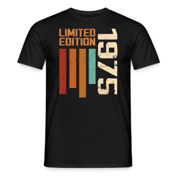 Vintage 1975 Retro 1975 Birthday Gift - Men's T-Shirt - black - Front - AI Model Male 178 light (178cm)