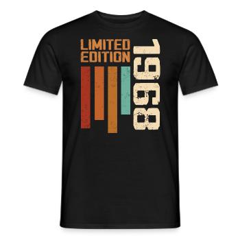 Vintage 1968 Cadeau d’anniversaire 1968 Retro 1968 - T-shirt homme - noir - Devant - AI Model Male 178 light (178cm)