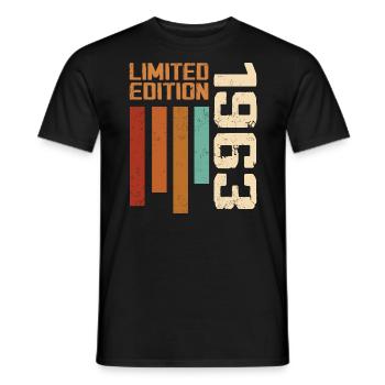 Vintage 1963 Retro 1963 Birthday Gift - Men's T-Shirt - black - Front - AI Model Male 178 light (178cm)